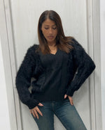 Maglione pellicciato