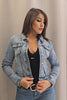 Giubbino di jeans lavaggio chiaro