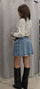 Camicia e gonna in denim con cintura