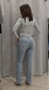 jeans  zampetta lavaggio chiaro