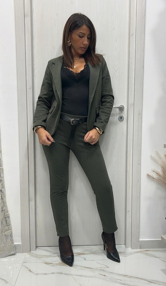 Tailleur velluto scozzese