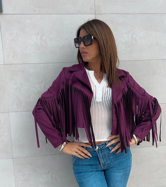 Giacca corta con frange