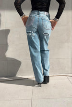 Jeans a palazzo con dettagli