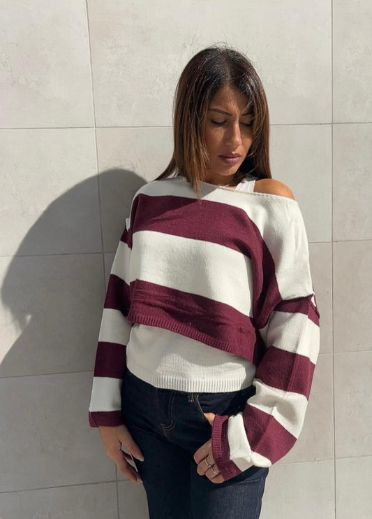 Maglia due pezzi con canotta sotto