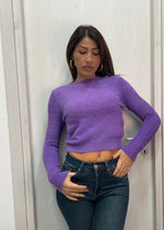 Maglia crop con tasche (pellicciata)