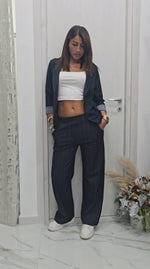 Tailleur sportivo effetto jeans