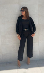 Tailleur classico con cintura