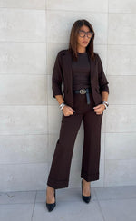 Tailleur classico con cintura