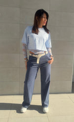 Pantalone a palazzo con cintura