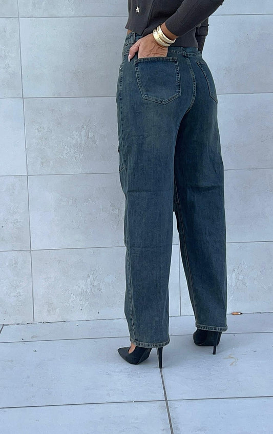 Jeans ballon sabbiato