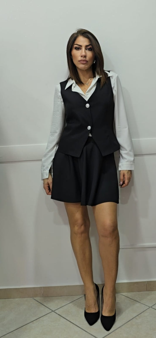Completo gonna  gilet e camicia