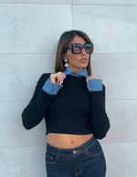 Maglioncino crop con dettaglio