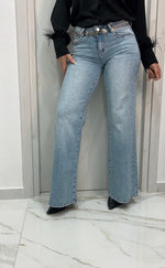 Jeans a palazzo con cintura