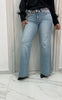 Jeans a palazzo con cintura