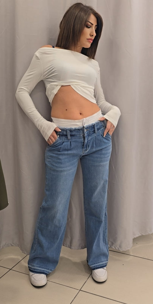 Jeans con dettagli masà