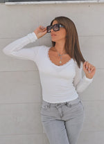 Maglia con scollo in pizzo