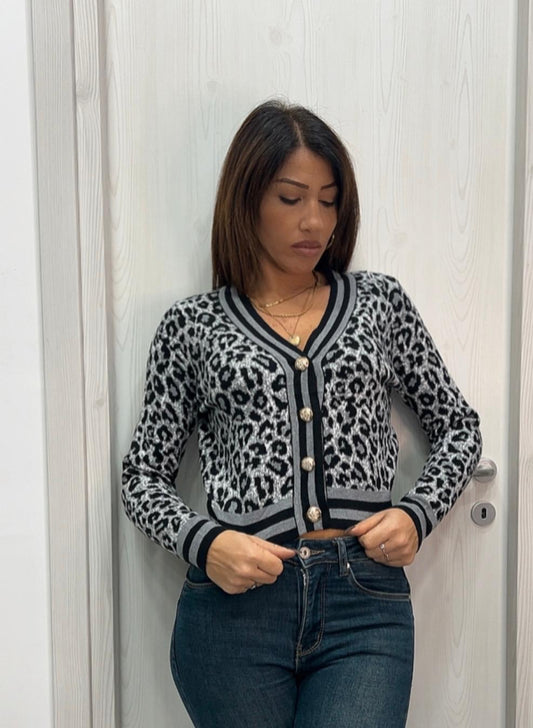 Cardigan animalier