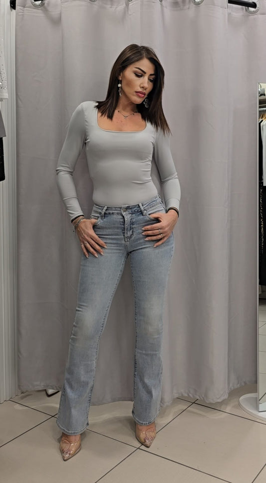 jeans  zampetta lavaggio chiaro