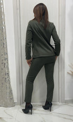 Tailleur velluto scozzese