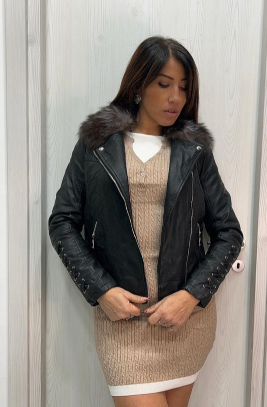 Chiodo con pelliccia estraibile