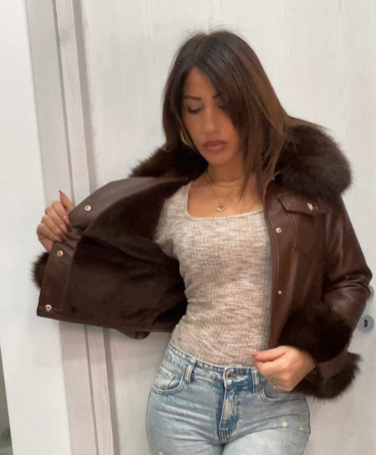 Chiodo  con pelliccia  (interno felpato)