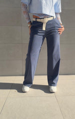 Pantalone a palazzo con cintura