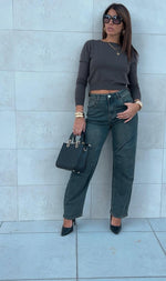 Jeans ballon sabbiato