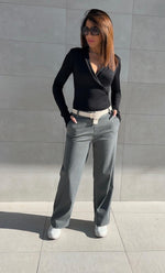 Pantalone a palazzo con cintura