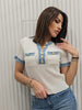Maglia con dettagli in denim