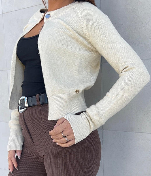 Cardigan brillantinato