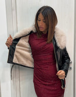 Chiodo con pellicce (interno pelliccia)