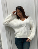 Maglione pellicciato