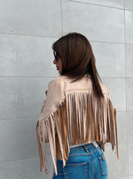 Giacca corta con frange