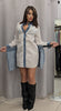 Camicia e gonna in denim con cintura