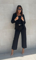 Tailleur classico con cintura