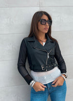 Giacchetta ecopelle e tulle