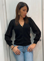 Maglia con maniche in tulle